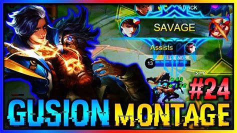 GUSION MONTAGE 24 SAVAGE BASE DIVE Astre Plays Mobile Legends