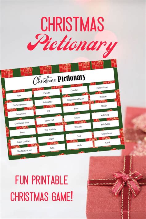 Christmas Pictionary Printable