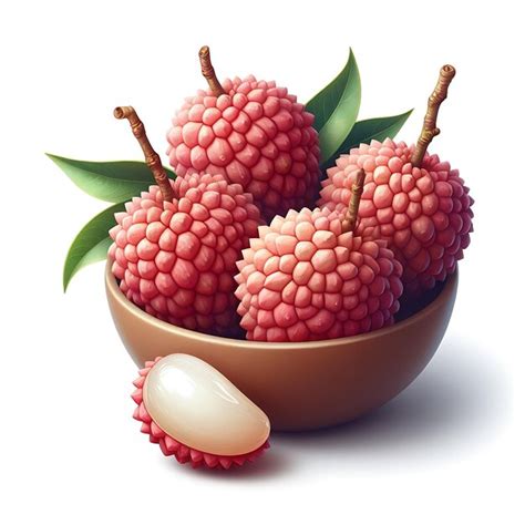 Premium Photo Fresh Lychees Isolated On A White Background