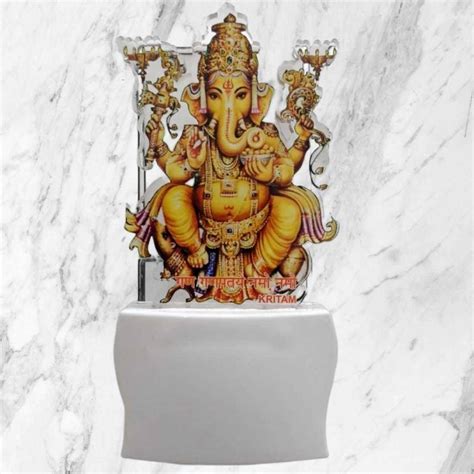 Kritam Lord Ganesh Ji 3d Led Illusion Lamp Best T For Your Room And Temple Table Lamp Price In