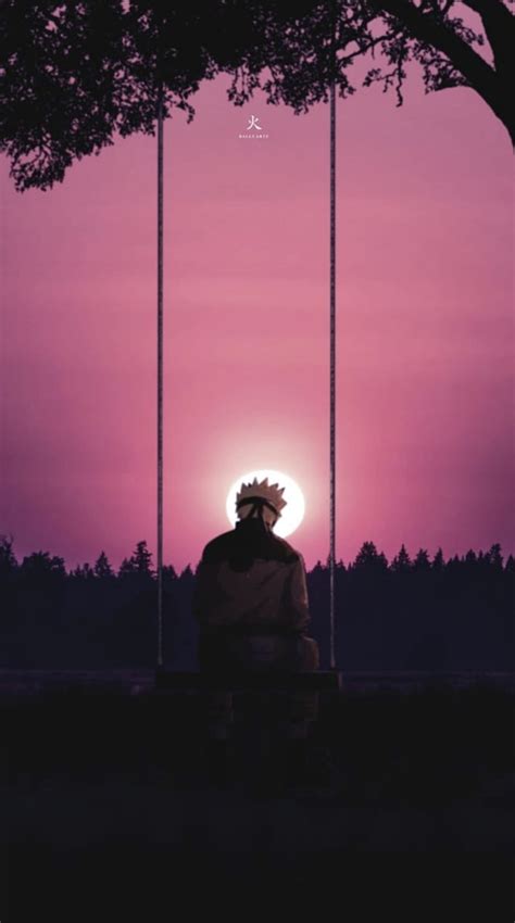 Naruto Atmosphere Sky Deep Swing Sad Sunset Tree Hd Phone Wallpaper Pxfuel