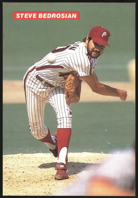 1989 PHILLIES TASTYKAKE 1 Steve Bedrosian SURDIMENSIONNÉ EUR 1 90