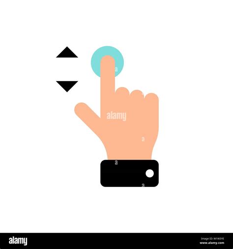 Vector Touch Screen Gesture Swipe Up And Down Hand Finger Press Icon