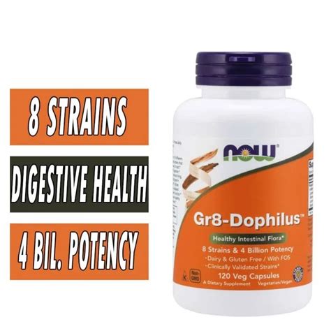 Gr8 Dophilus NOW Foods Digestive Health