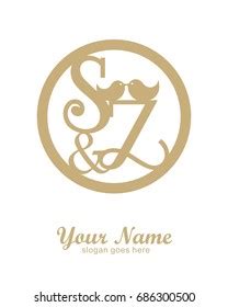 S Z Initial Wedding Decorative Logo vector de stock libre de regalías