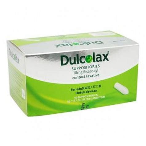 Dulcolax Suppository 10mg Adult 50s Alcare Pharmaceuticals Pte Ltd