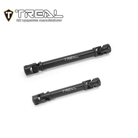 TREAL Heavy Duty Steel Center Slider Driveshaft Set 2P For Axial 1 18