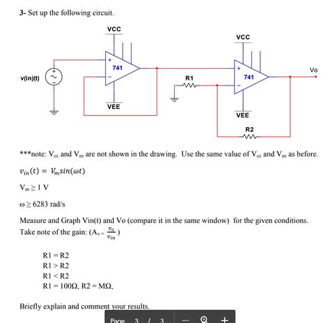 Solved How Do You Solve This 3 Set Up The Following Circuit VCC VCC