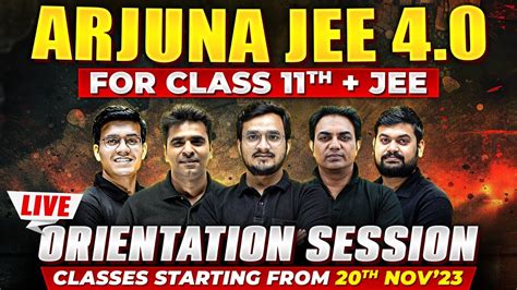 LIVE Orientation Session Arjuna JEE 4 0 For Class 11th JEE 2025