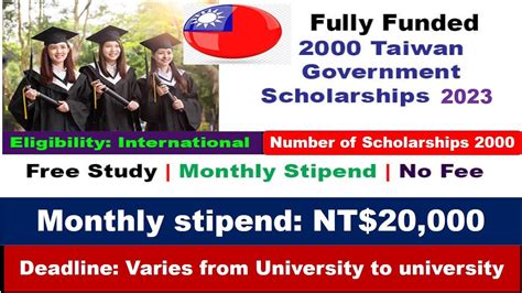 Taiwan Scholarships 2024 2000 Scholarships Application Procedure