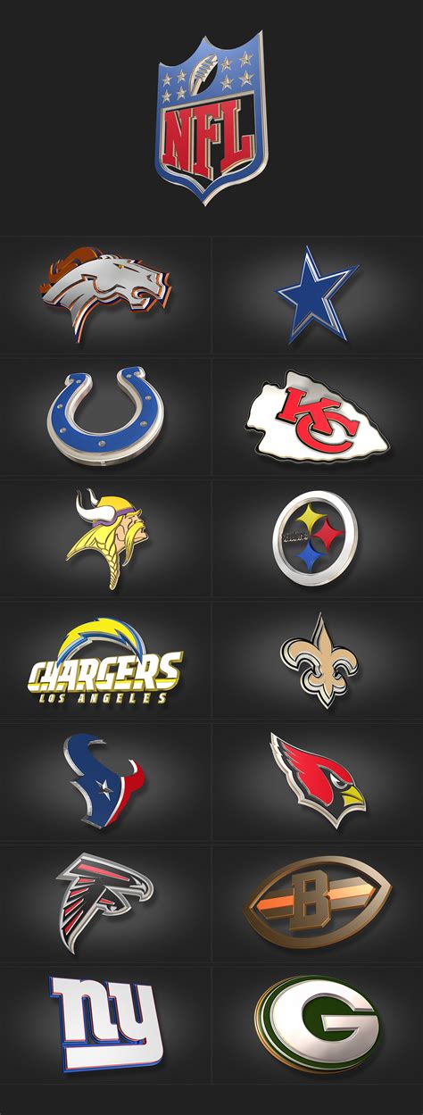 NFL • NBA • MLB • 3D Logo Renders on Behance