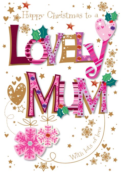 Lovely Mum Happy Christmas Greeting Card Cards Love Kates