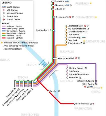 American Legion Bridge Transit Study Lays Out Potential Bus Routes From