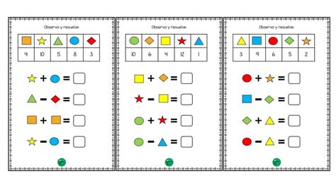 Sumas Y Restas Con Figuras Geom Tricas Suma Y Resta Actividades De