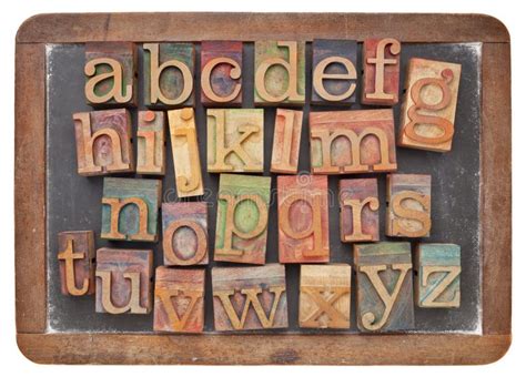 Alphabet In Letterpress Printing Blocks Stock Photo Image Of Type