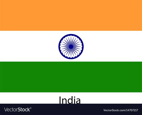 India flag official colors and proportion Vector Image