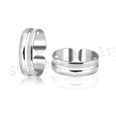 925 Sterling Silver Toe Ring Toe Ring Pair Adjustable Toe - Etsy