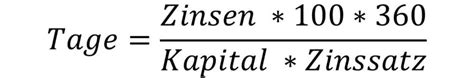 Tageszinsen Berechnen Tageszinsformel Kapital Zinsen Und Zinssatz