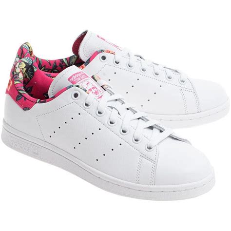 Adidas Originals Stan Smith White Ray Pink Flat Leather Sneakers