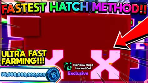 FASTEST WAY TO HATCH HUGE HACKED CATS OP FARM Pet Simulator X