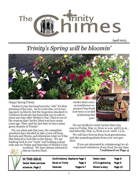 The Chimes: April 2023 — Trinity Episcopal Church, Covington KY