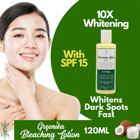 [ 10x Whitening Spf 15 ] Greenika Bleaching Lotion 10x Skin Whitening