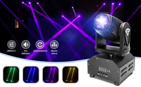 Uking Moving Head Beams Dmx Effetto Luce Discoteca Mini Led Pinspot