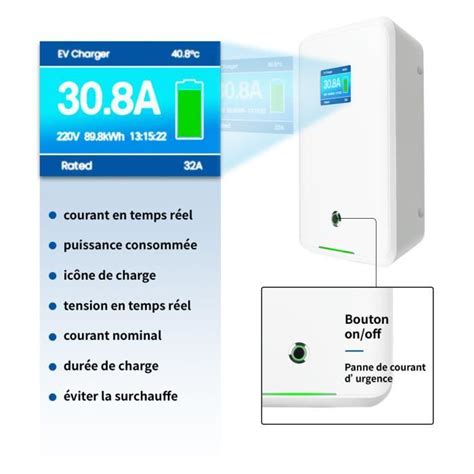 Morec Kw A Monophas Ve Wallbox Borne De Recharge Avec Socket De Type