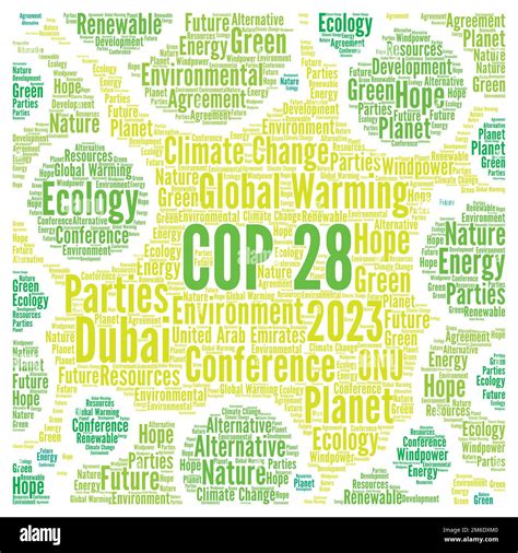 COP 28 In Dubai United Arab Emirates World Cloud Stock Photo Alamy