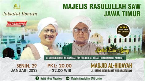 LIVE STREAMING JALSATUL ITSNAIN MAJELIS RASULULLAH SAW JAWA TIMUR