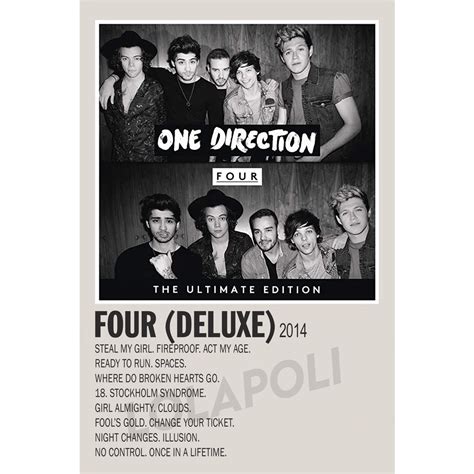 Jual Poster Cover Album Four Deluxe One Direction Shopee Indonesia