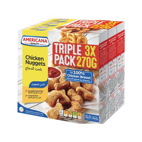 Americana Chicken Nuggets Value Pack 3 X 270 G Online At Best Price