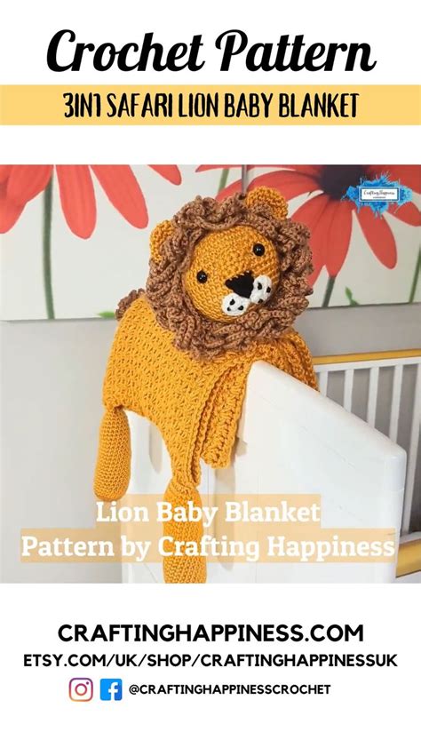 In Safari Lion Baby Blanket Crafting Happiness Idea Pin Crochet