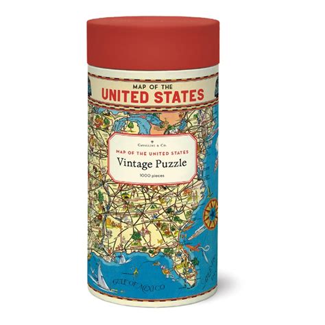 Map of the United States Vintage Puzzle 1000 Pieces | Wisconsin ...