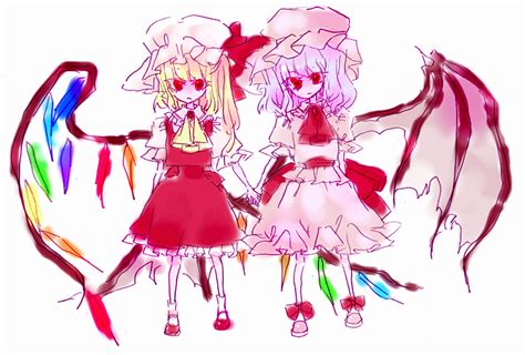 The Big Imageboard Tbib 2girls Colored Eyelashes Flandre Scarlet