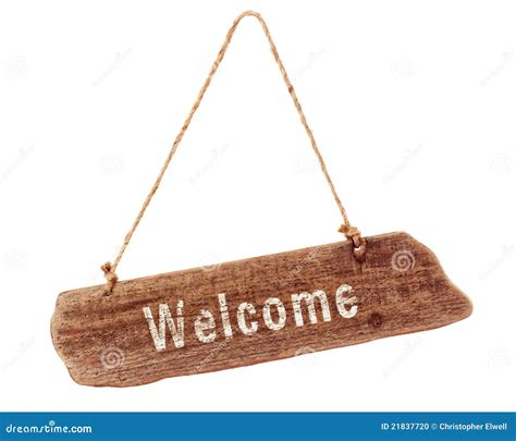 Welcome Sign stock photo. Image of wood, grunge, vintage - 21837720