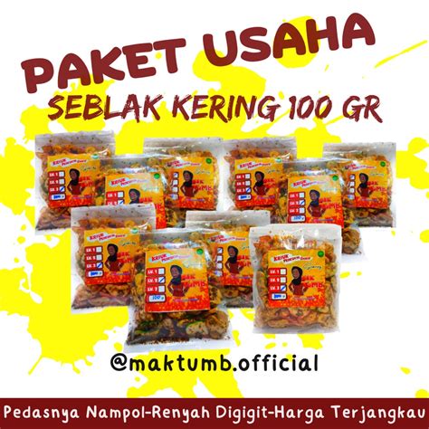 Jual PAKET USAHA RESELLER BASRENG STIK SEBLAK KERING PEDAS DAUN JERUK