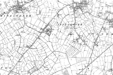 Map Of Derbyshire Os Map Name 054 Ne Ordnance Survey 1882 1896