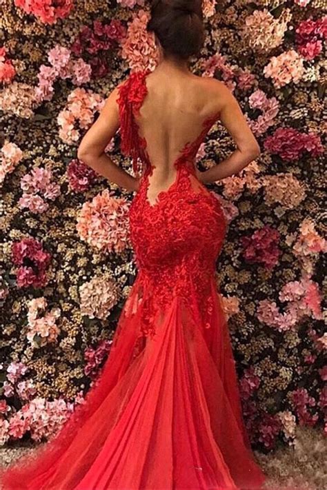 2019 Red Sheer Dresses Glam Duchess Red Prom Dress Floor Length