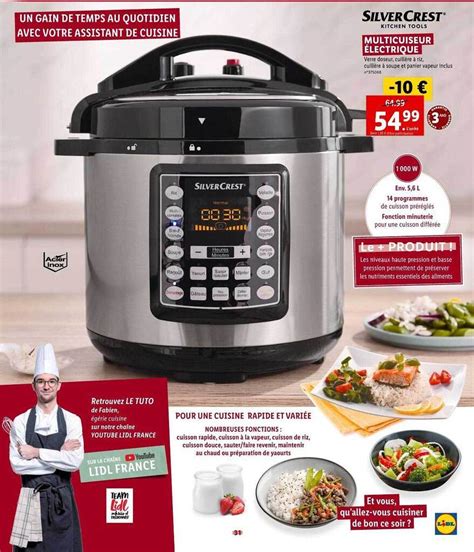 Promo Multicuiseur Lectrique Silver Crest Chez Lidl Livre Recette