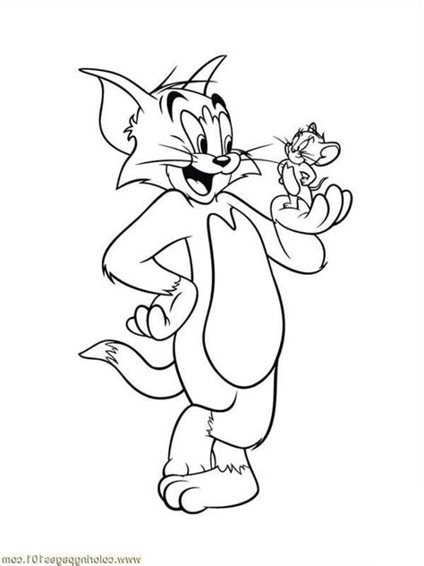 Tom and Jerry, : Jerry Stand on Tom Hand in Tom and Jerry Coloring Page ...