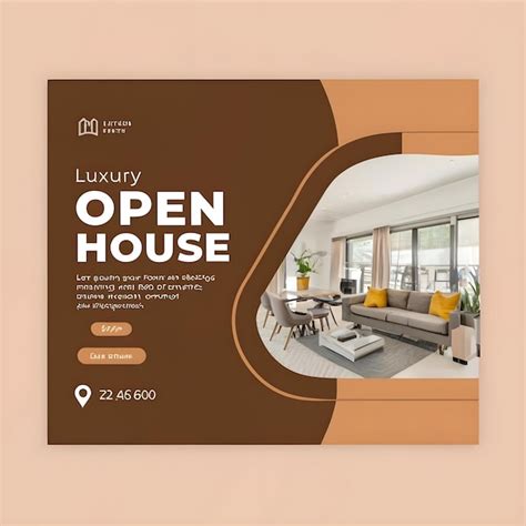 Premium Photo Brown Minimalist Luxury House Open House