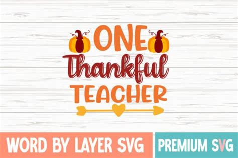 One Thankful Teacher Svg Cute File Graphic By Emdgraphic · Creative Fabrica