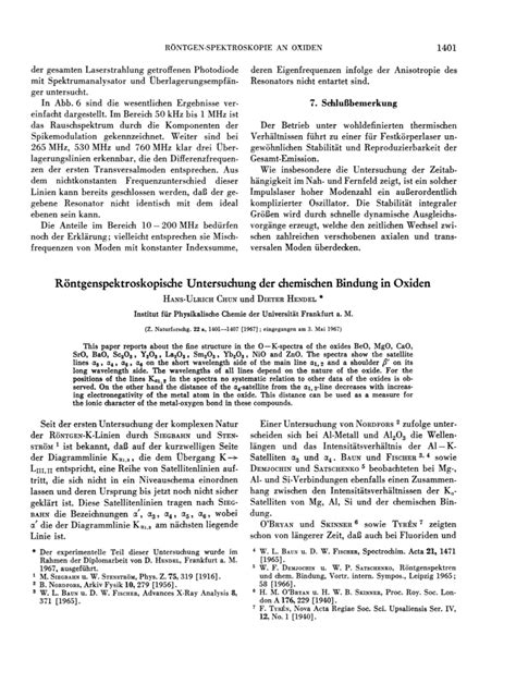 Pdf R Ntgenspektroskopische Untersuchung Der Chemischen Bindung In Oxiden