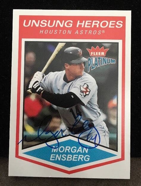 MORGAN ENSBERG 2004 FLEER PLATINUM Autograph Signed AUTO Baseball Card