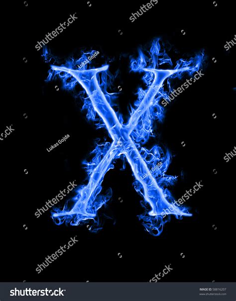 Blue Smoke Letter X Stock Photo 58816207 Shutterstock