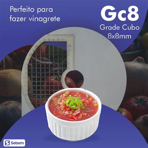 Disco Grade Corte Cubo Para Frutas Verduras Legumes E Queijos Gc