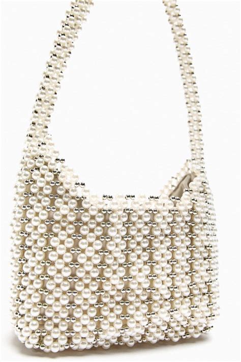 Zara faux pearl bead bucket bag, Women's Fashion, Bags & Wallets ...