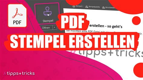 PDF Stempel Erstellen So Geht S YouTube