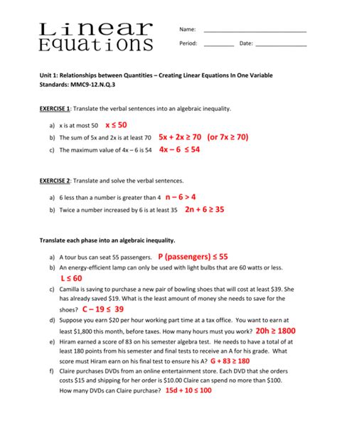 Translating Verbal Statements Into Equations Calculator Tessshebaylo